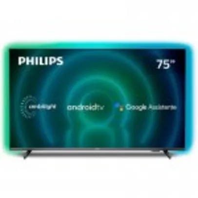 Smart TV Philips 75 Ambilight 4K UHD LED Android TV 60Hz 75PUG7906/78