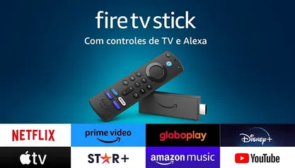 Fire TV Stick | Streaming em Full HD com Alexa | Com Controle Remoto por Voz com Alexa (inclui comandos de TV)