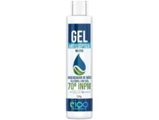 Álcool em Gel Antisséptico Neutro 70 120g - Eico Cosméticos R$11