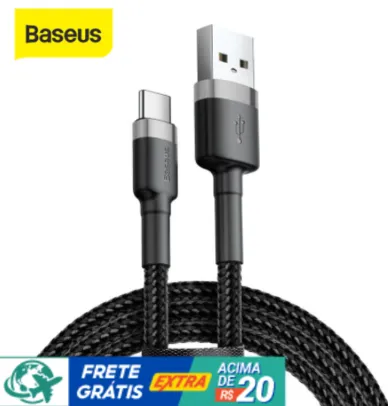 Cabo Type C Baseus USB Support Quick Charge 3.0 2 metros