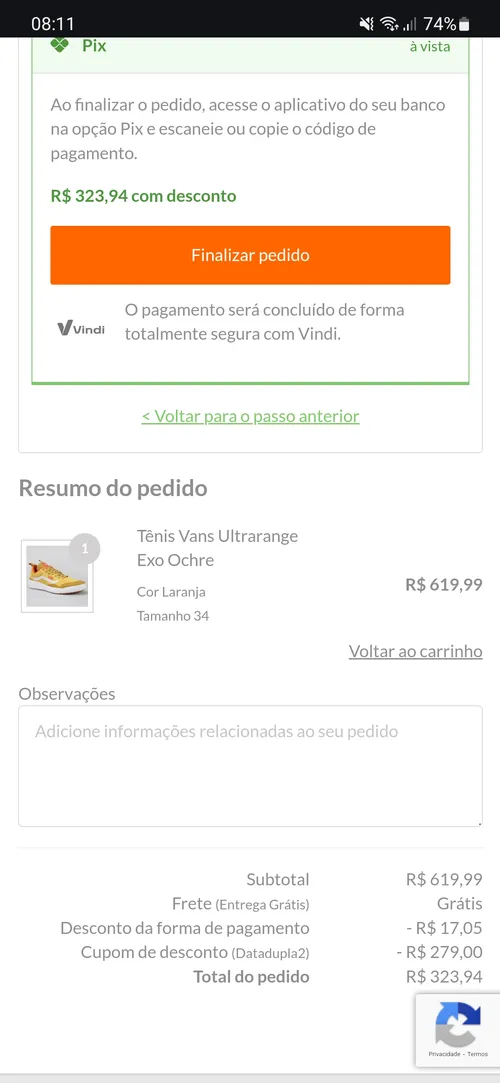 Imagem na descrição da promoção