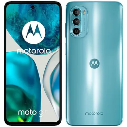 Smartphone Motorola Moto G52 Azul 128GB, 4GB RAM, Tela de 6.6”, Câmera Traseira Tripla, Android 12 e Processador Octa Core Snapdragon 680