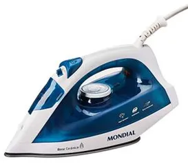 Mondial NF-34 Ferro de Passar a Vapor, Base Antiaderente, Sistema Autolimpante, Azul R$64