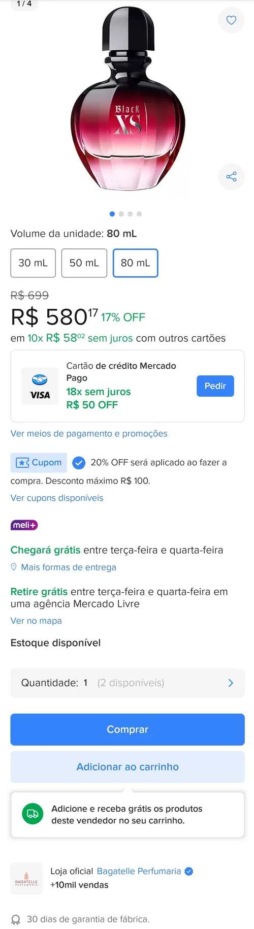 Imagem na descrição da promoção