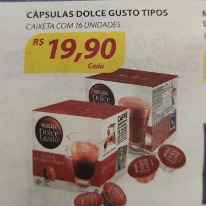 Cápsulas Dolce Gusto Nestlé- Somente Unidade São José dos Campos/SP | R$20