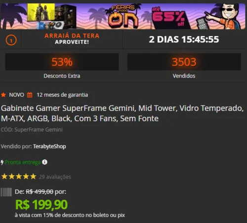 Imagem na descrição da promoção