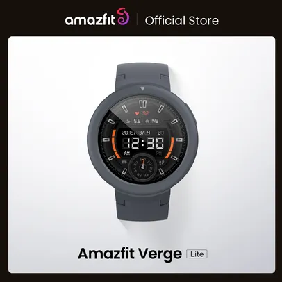 [Taxa Inclusa/Moedas/GOOGLE PAY] - Smartwatch Amazfit-Verge Lite, IP68 à prova d'água, GPS, Glonass Pantalla, AMOLED, Android, iOS, Global