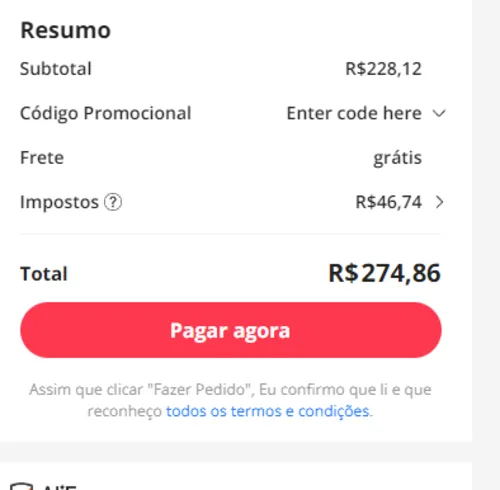 Imagem na descrição da promoção