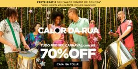 Zatinni frete grátis | tudo pro seu carnaval com até 70% OFF