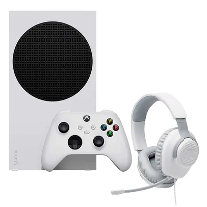 [COMBO] Xbox Series S 500GB Branco + Headset Gamer JBL Quantum Q100 Branco