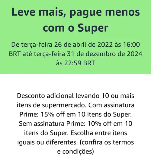 Imagem na descrição da promoção