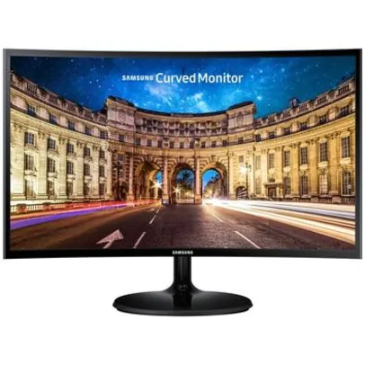 Monitor Samsung 24' LED, Curvo, Wide, Full HD, HDMI, VESA, Ajuste de Ângulo, FreeSync - LC24F390FHLMZD