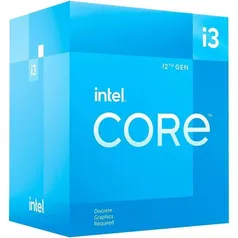 Processador Intel Core i3 12100F 3.3GHz (4.3GHz Turbo), 12ª Geração, 4-Cores 8-Threads, LGA 1700, BX8071512100F