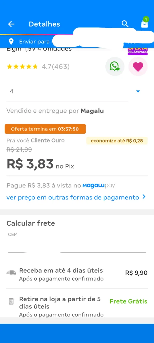 Imagem na descrição da promoção