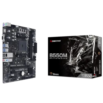 Placa Mãe Biostar B550MH, Chipset B550, AMD AM4, mATX, DDR4, AB55AM4S-R02-BS212X