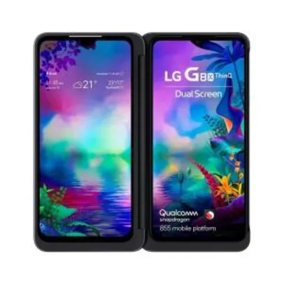 (CC Shoptime + Ame R$2.422) Smartphone Lg G8x 128gb 6gb Ram 4g Octa Core Dual Screen Aurora Black