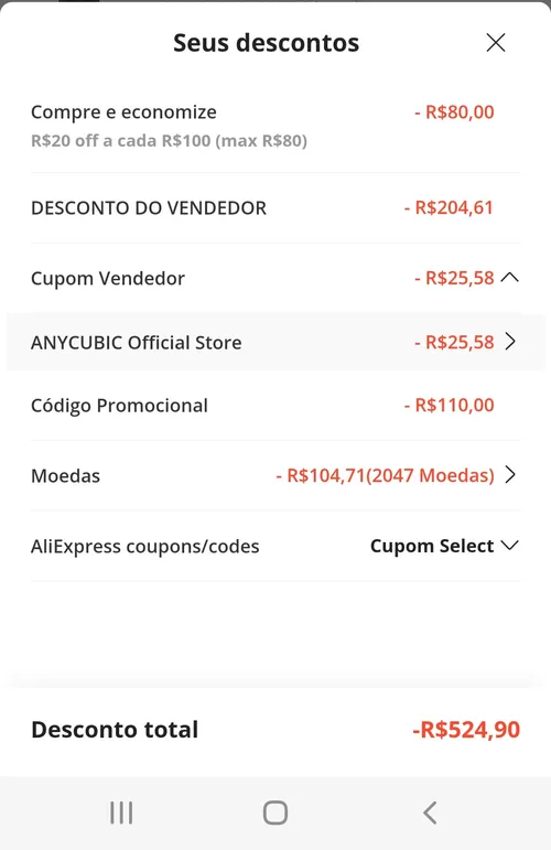 Imagem na descrição da promoção