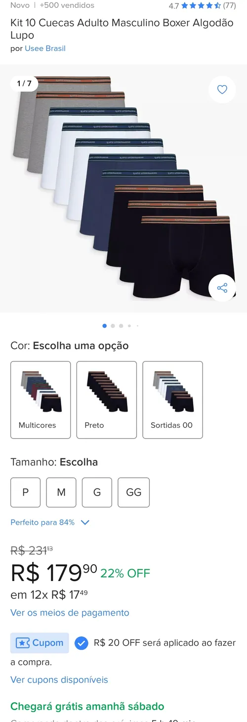 Imagem na descrição da promoção