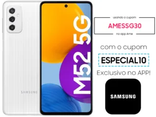 [AME R$ 1189] Smartphone Samsung Galaxy M52 5G 128GB - 10X SEM JUROS 