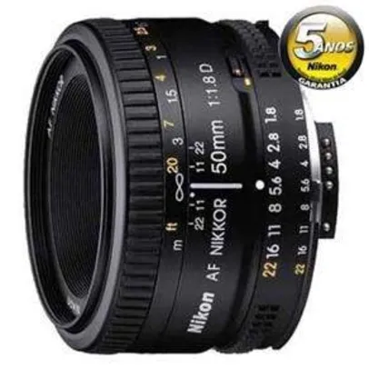 [Ponto Frio] Lente Nikon AF Nikkor 50mm f/1.8D - Preta por R$ 479,00