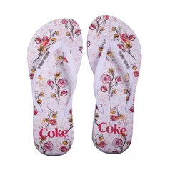 Chinelo Coca Cola Floral Connection Feminino Branco