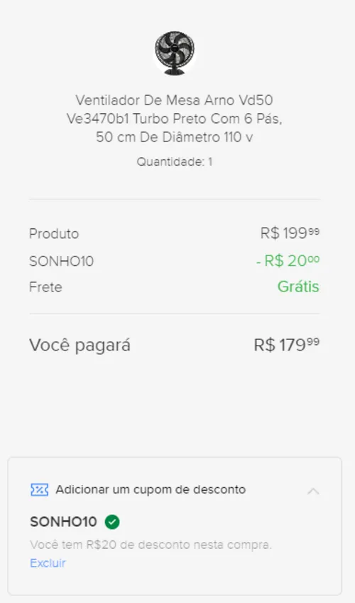 Imagem na descrição da promoção