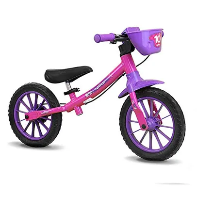 Bicicleta de Equilibrio - Balance Bike Feminina Aro 12 Nathor Multicor