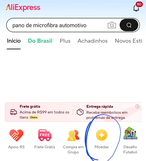 Imagem na descrição da promoção