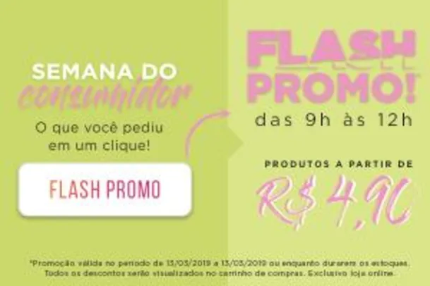 [Até as 12 horas] Flash Promo, Produtos Beauty Box a partir de R$ 5