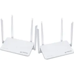 Kit Smart Roteador Mesh Wi-Fi Fast Positivo Casa Inteligente Cobertura de Até 400 m² Beamforming Suporta Até 128 Dispositivos Sem Pontos Cegos - Bivol