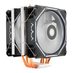 COOLER PARA PROCESSADOR PICHAU CORAX C/2 FANS LED BRANCO | R$140