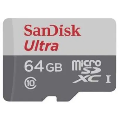[Submarino] Cartão Micro SD 64GB Classe 10 SanDisk Ultra - R$24