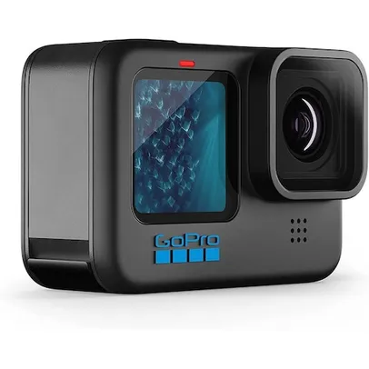 Câmera GoPro HERO11 Black à Prova D`água com LCD Frontal, Vídeos 5.3K, Fotos 27MP, HyperView, HyperS