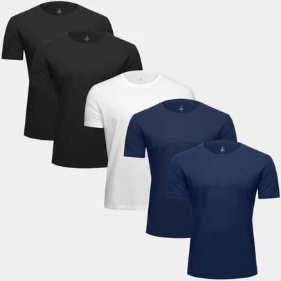 [APP] Kit Camiseta Burn Básica C/ 5 Peças Masculina - P