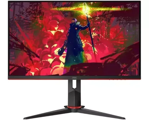 (C.C santander) Monitor Gamer Hero Full Hd 27'' G-sync 144hz Ips 1ms Aoc Cor Preto/Vermelho 110V/220V