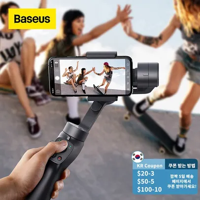 Baseus selfie vara bluetooth 3 axis handheld cardan estabilizador