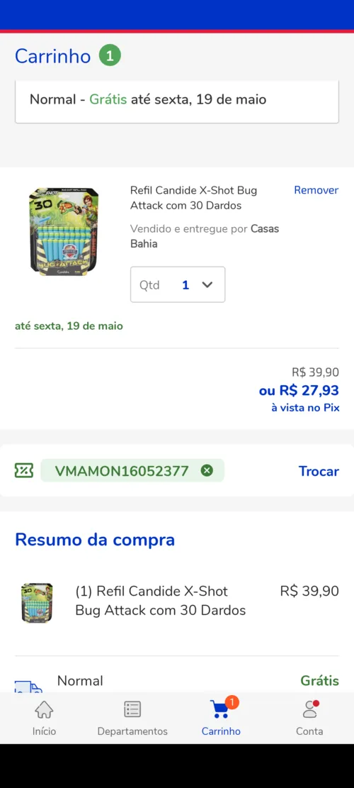 Imagem na descrição da promoção