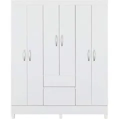 [AMERICANAS] Guarda-Roupa 6 Portas Flash 2 Gavetas Branco - Demobile - R$300