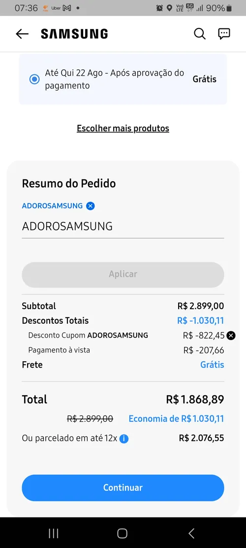 Imagen na descrição da promoção