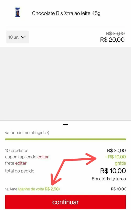 Imagem na descrição da promoção