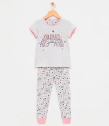 Pijama Infantil c/ Estampa que Brilha no Escuro - Tam 7/8 R$30