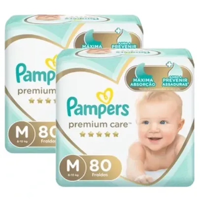 Kit Fraldas Pampers Premium Care Tam. M 