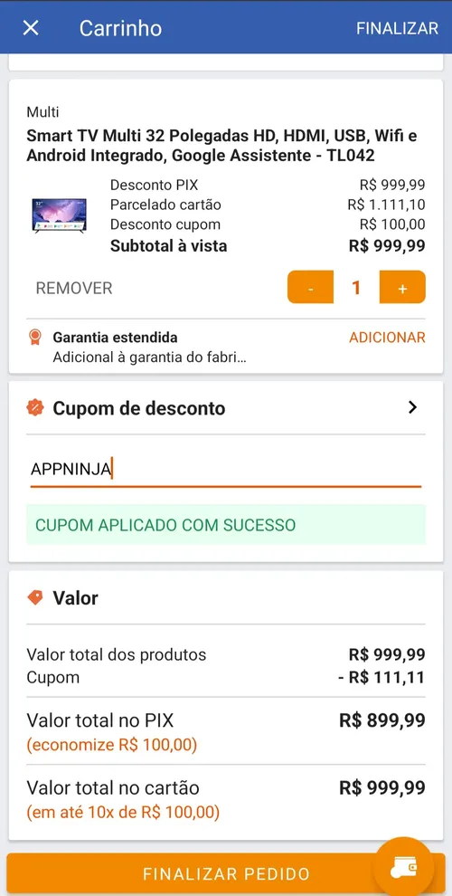 Imagem na descrição da promoção