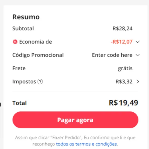 Imagem na descrição da promoção