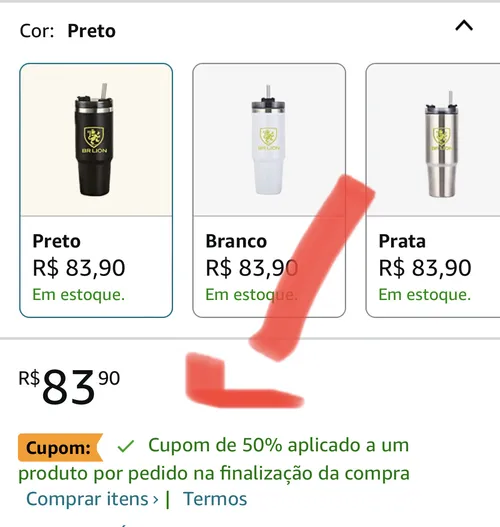 Imagem na descrição da promoção