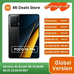 [Já no Brasil] Smartphone Xiaomi POCO X6 Pro 256GB 8GB RAM