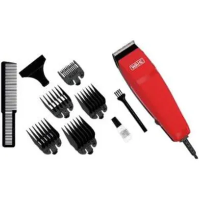 Máquina de Cortar Cabelo Wahl Easy Cut com 5 Pentes - Vermelha - R$37