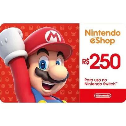 [APP / CC AME] Gift Card Digital Nintendo R$250