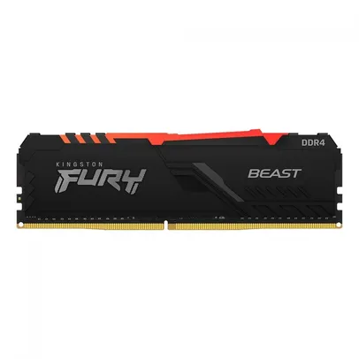 Memória DDR4 Kingston Fury Beast RGB, 8GB, 2666Mhz, Preto, KF426C16BBA/8