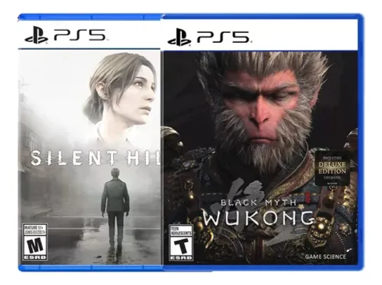 Combo Com Black Myth Wukong + Silent Hill 2 Ps5 Midia Fisica